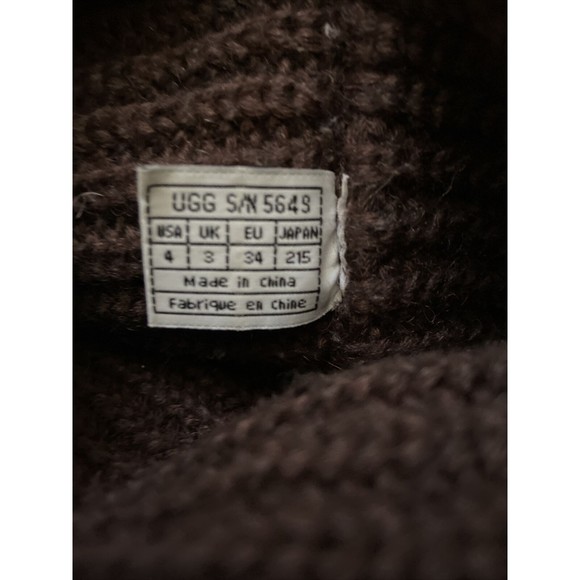 UGG Australia 5649 Women's Brown Woven Textile Fold Down Sweater Boots US Size 4 - Picture 5 of 5